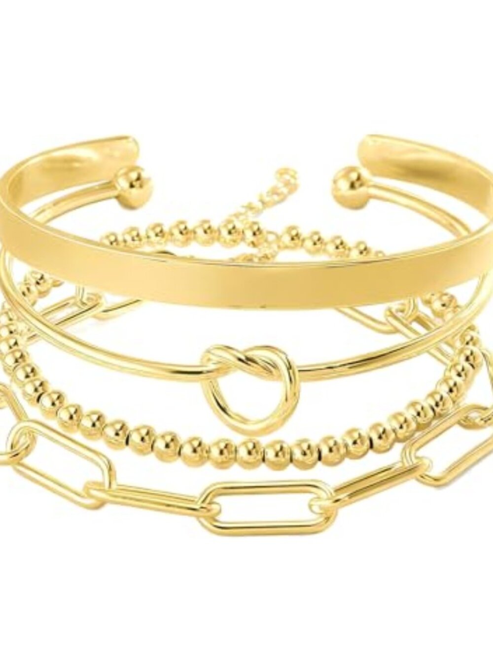 Gold Plated Bangle Cuff Bracelets for‎ Women